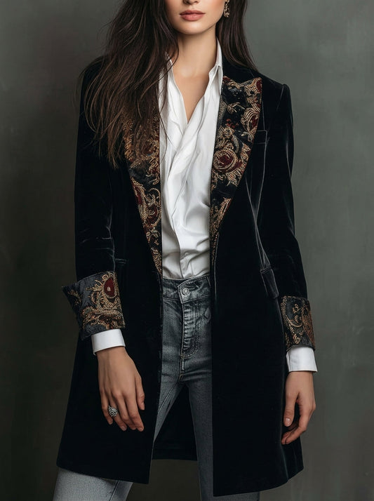 Marta - Blazer de Corte Entallado con Estampado Barroco