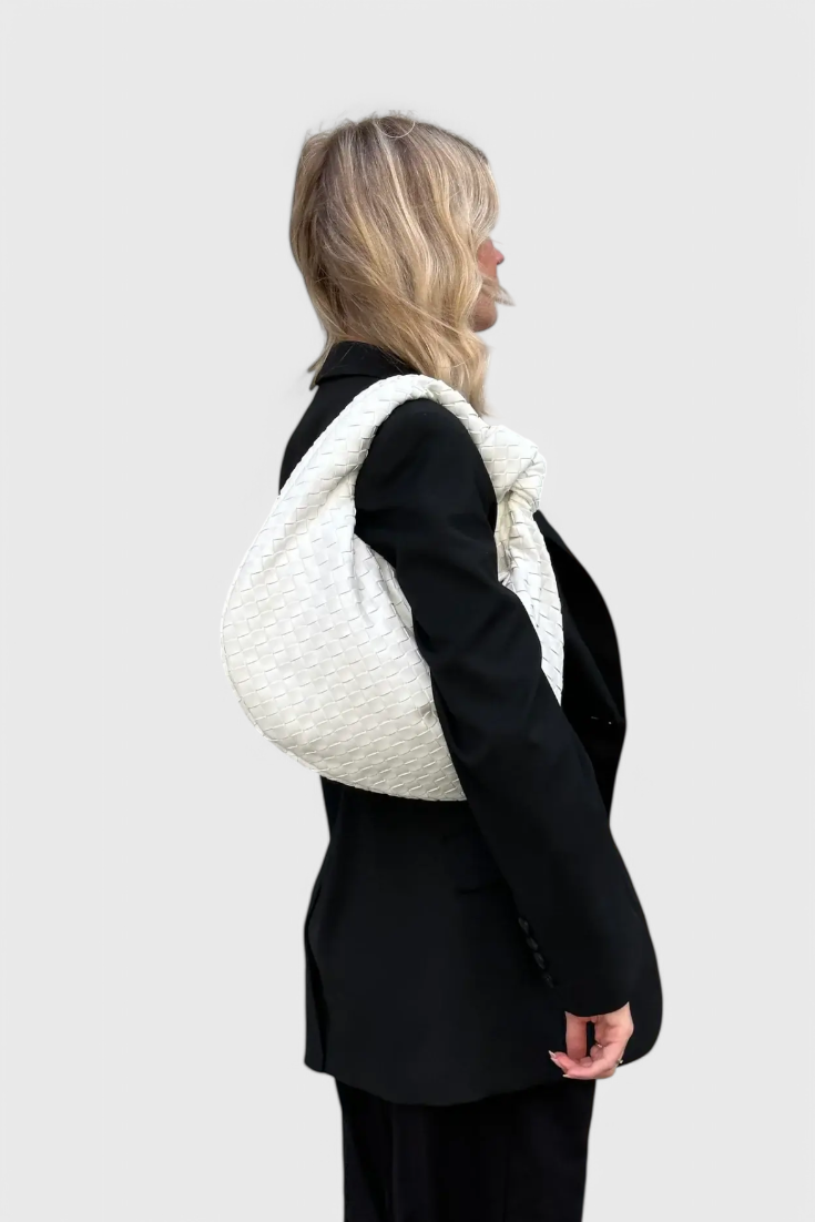 Sage Bolso de Hombro Mediano Tejido