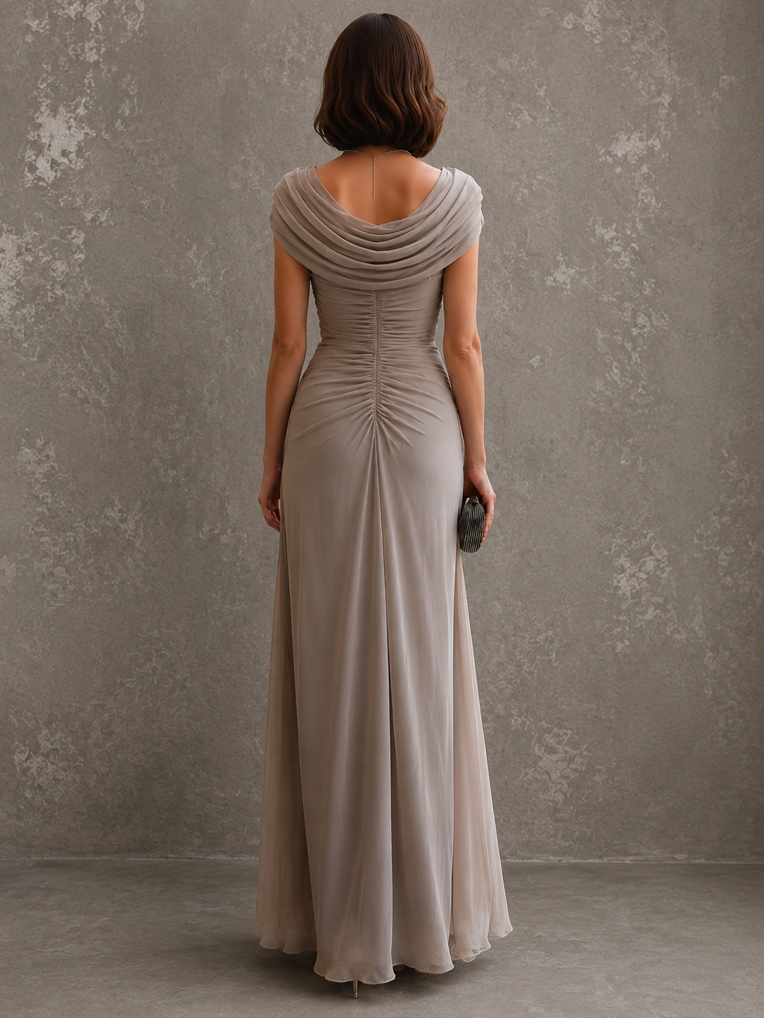 Rocío | Vestido Largo Drapeado de Ceremonia