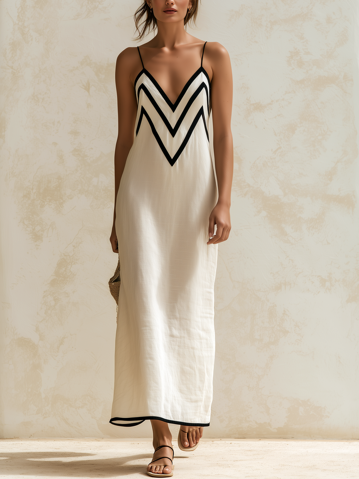 Marisa | Vestido Largo con Ribete