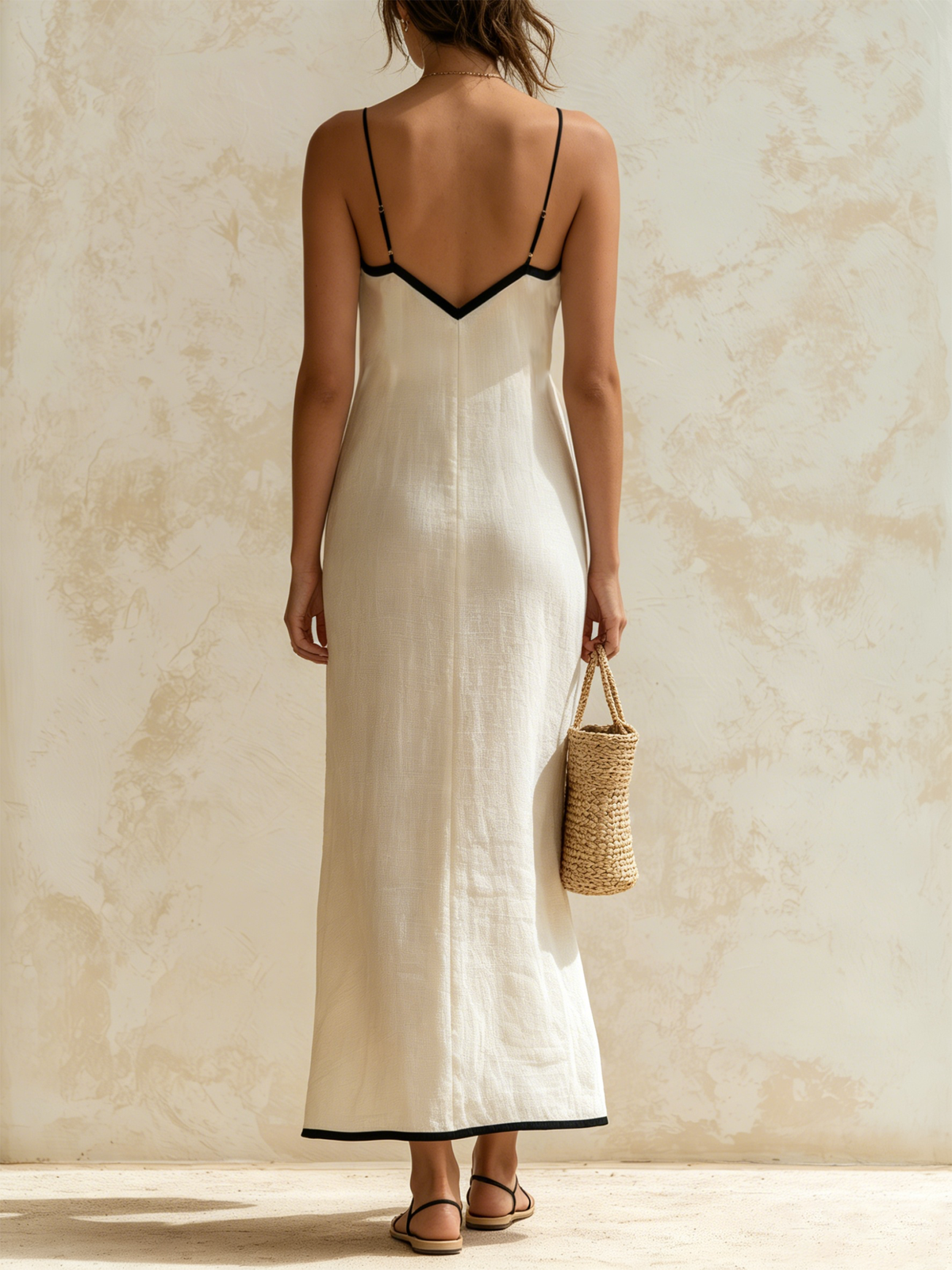 Marisa | Vestido Largo con Ribete