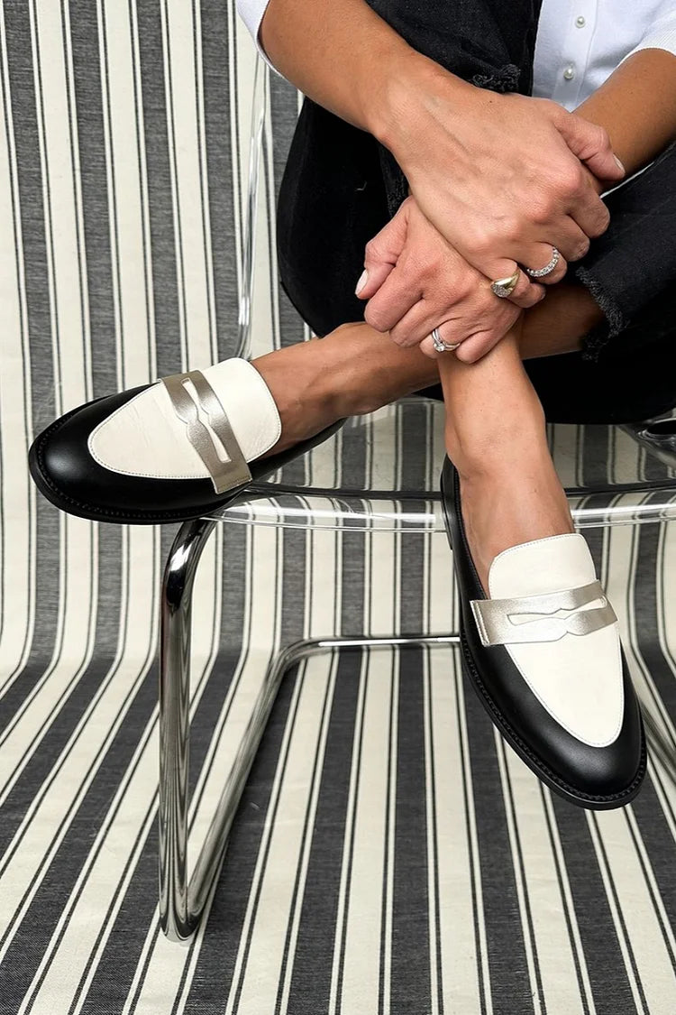 Blanca | Mocasines Monocolor de Línea Limpia
