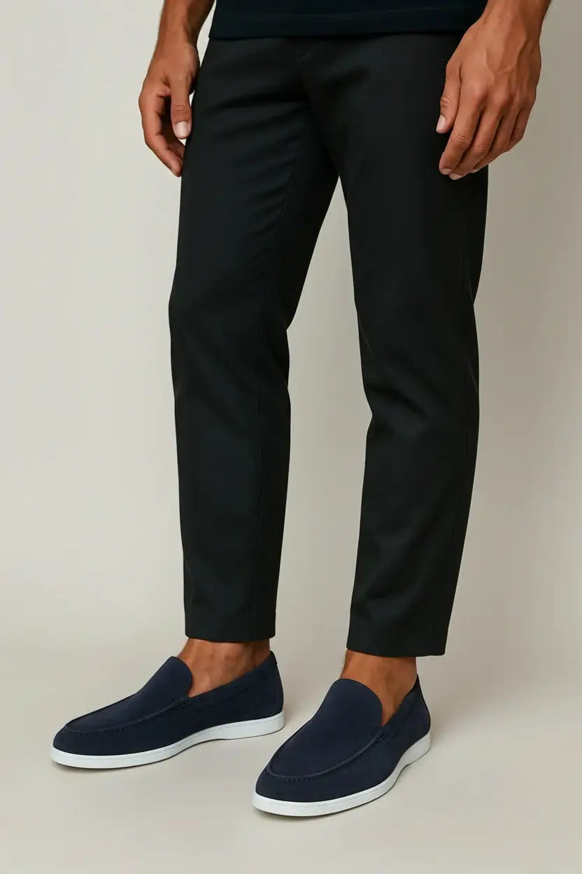 Elegantes mocasines de ante