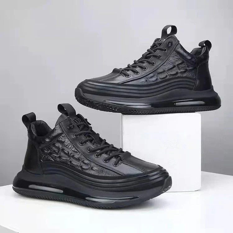 Zapatos casuales para hombre de cuero de vaca con cojín de aire