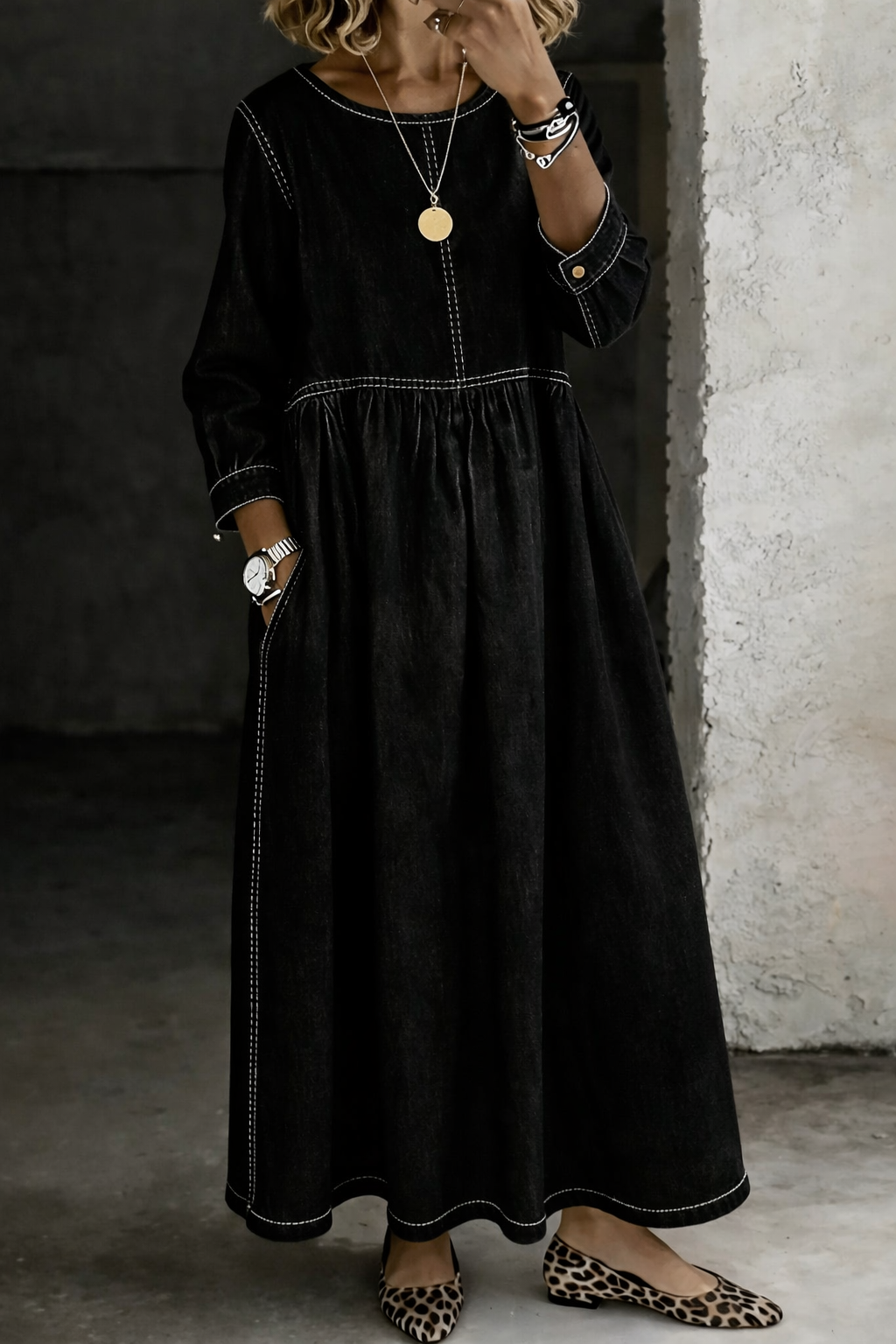 Fini | Vestido Midi Denim Vintage