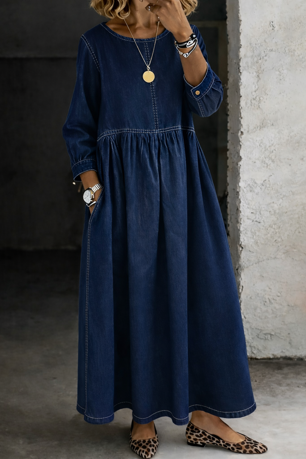 Fini | Vestido Midi Denim Vintage