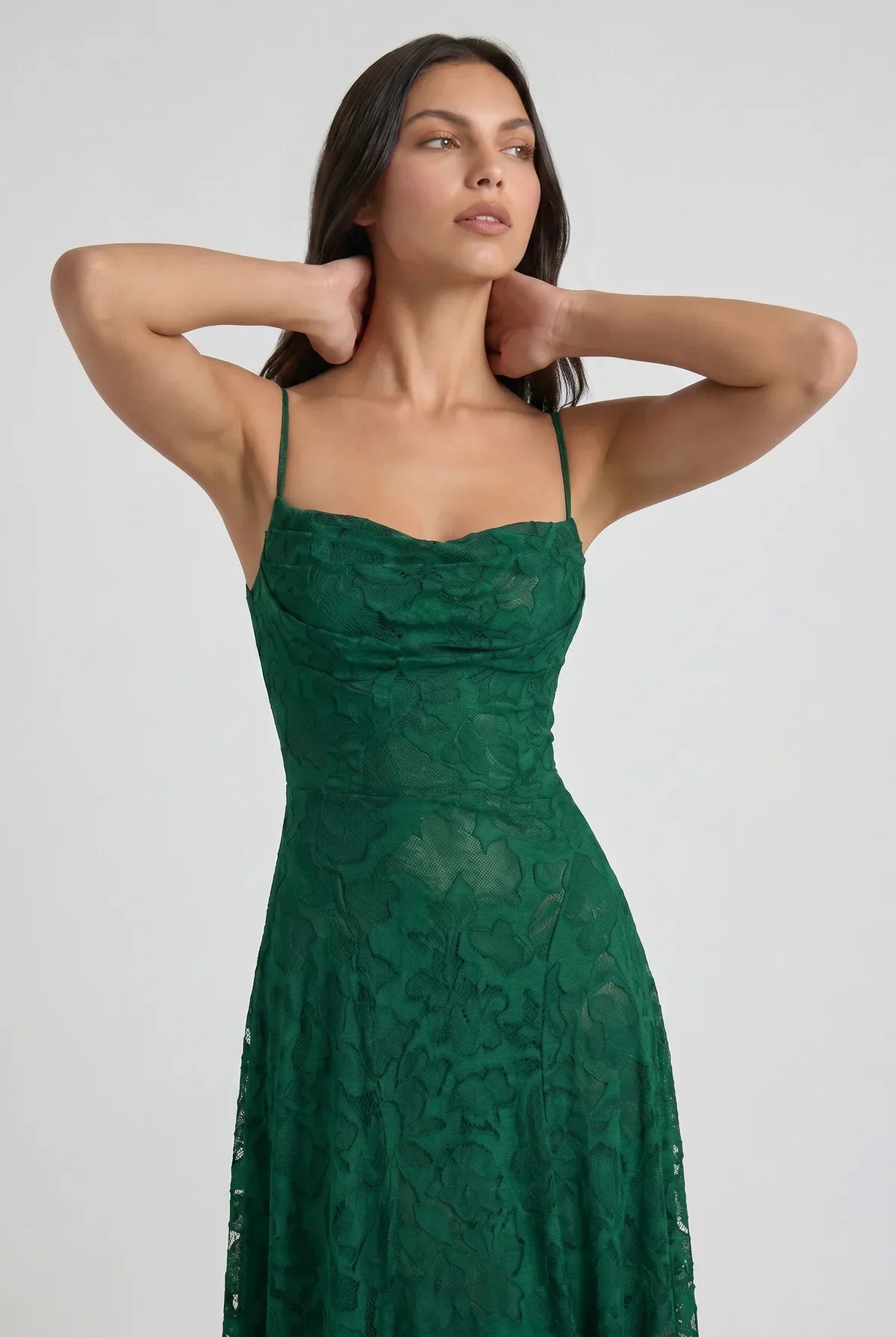Louise | Vestido Largo Floral con Espalda de Lazos