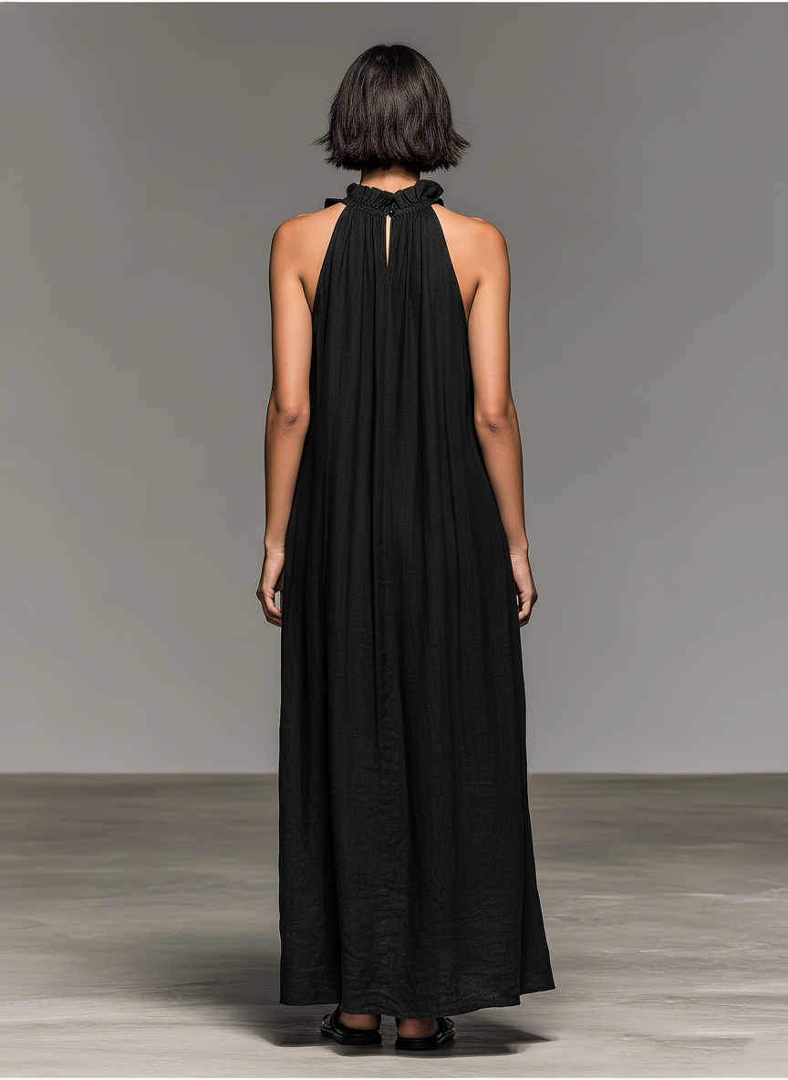 Vestido Largo con Bolsillos