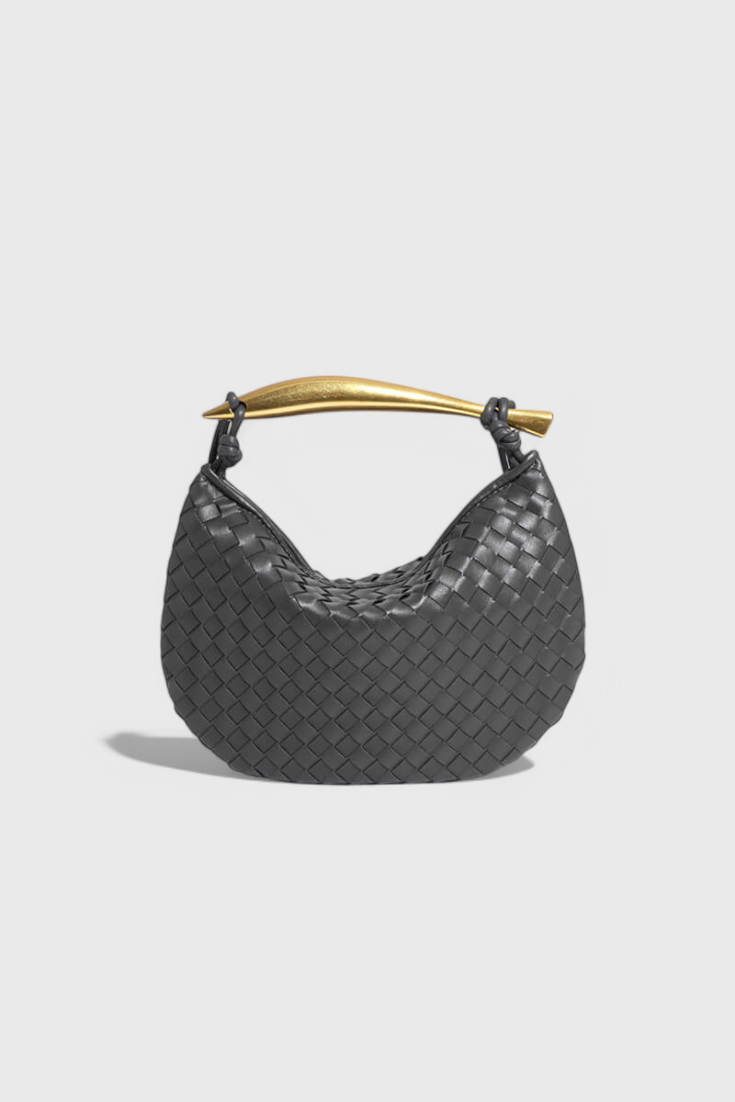 Paola - Bolso Woven con Asa Dorada
