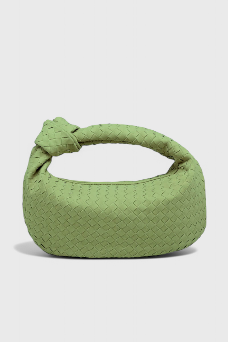 Lila Bolso Mediano Woven con Detalle de Nudo