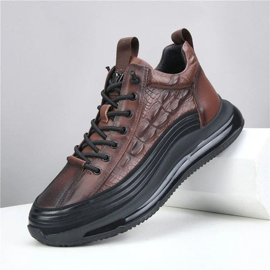 Zapatos casuales para hombre de cuero de vaca con cojín de aire