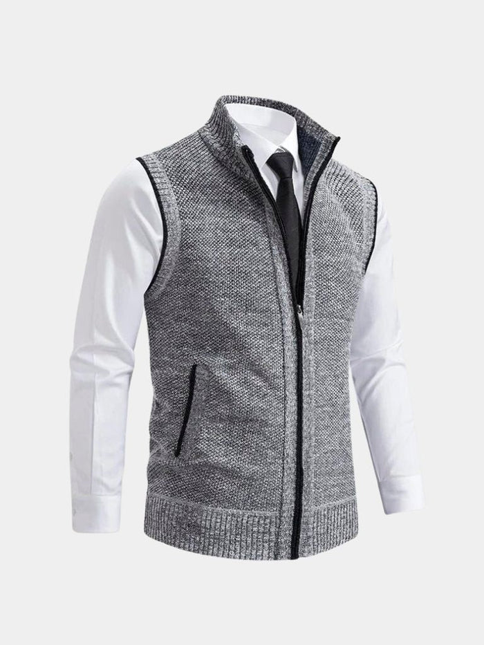 Chaleco elegante con cremallera completa - Viretti