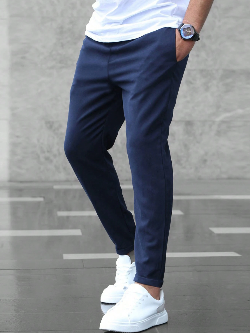 Iker | Pantalón Chándal de Algodón Hombre Corte Slim