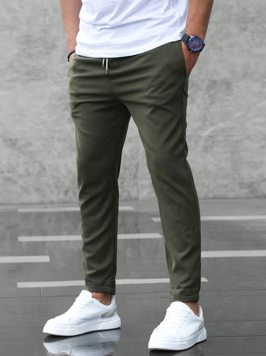 Iker | Pantalón Chándal de Algodón Hombre Corte Slim