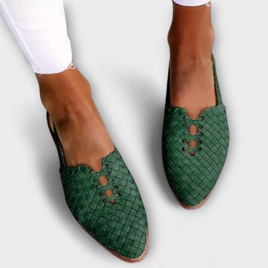 Begoña | Mocasines Planos Trenzados Mujer Punta Fina